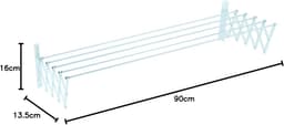 Wandmontage Witte Airer 90 cm, Staal, 90 x 78 x 26,5 cm — thumbnail 2