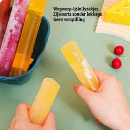 Wegwerp IJszakjes - Transparant - 27,8 x 5,5 cm - Voedselveilige Materialen - Voor Zelfgemaakt IJs — thumbnail 4