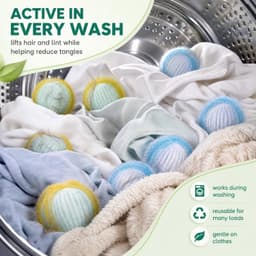 Set van 12 Herbruikbare Anti-Haarballen voor de Wasmachine — thumbnail 3