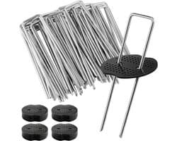 Grondankers 150 x 40 mm - Gegalvaniseerd - Roestvrij en duurzaam - Perfect voor tuin en camping - ShopVlot
