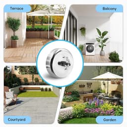 2PACK Retractable Clothesline SUS304 Clothesline Tumble Dryer with Adjustable Rope String Hotel Style Wall Mounted - ShopVlot — thumbnail 4