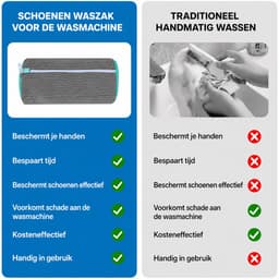 Kaiyaya - 2 stuks waszak voor schoenen - beschermt en voorkomt schade - schoenenwaszak met rits - voor wasmachine - voor sneakers en sportschoenen - grijs, 39x19 cm — thumbnail 5
