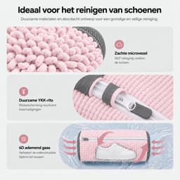 BOTC Schoenwaszak - Waszak voor schoenen - 2 stuks - Herbruikbaar - Wasmachine&Droger - voor Sneakers en Tennisschoenen - Lichtroze — thumbnail 2