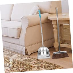 1set Stainless Steel Stoffer Duurzaam Schoonmaakgereedschap Voor Thuis Kantoor Met Ergonomisch Handvat Eenvoudige Opberging — thumbnail 2