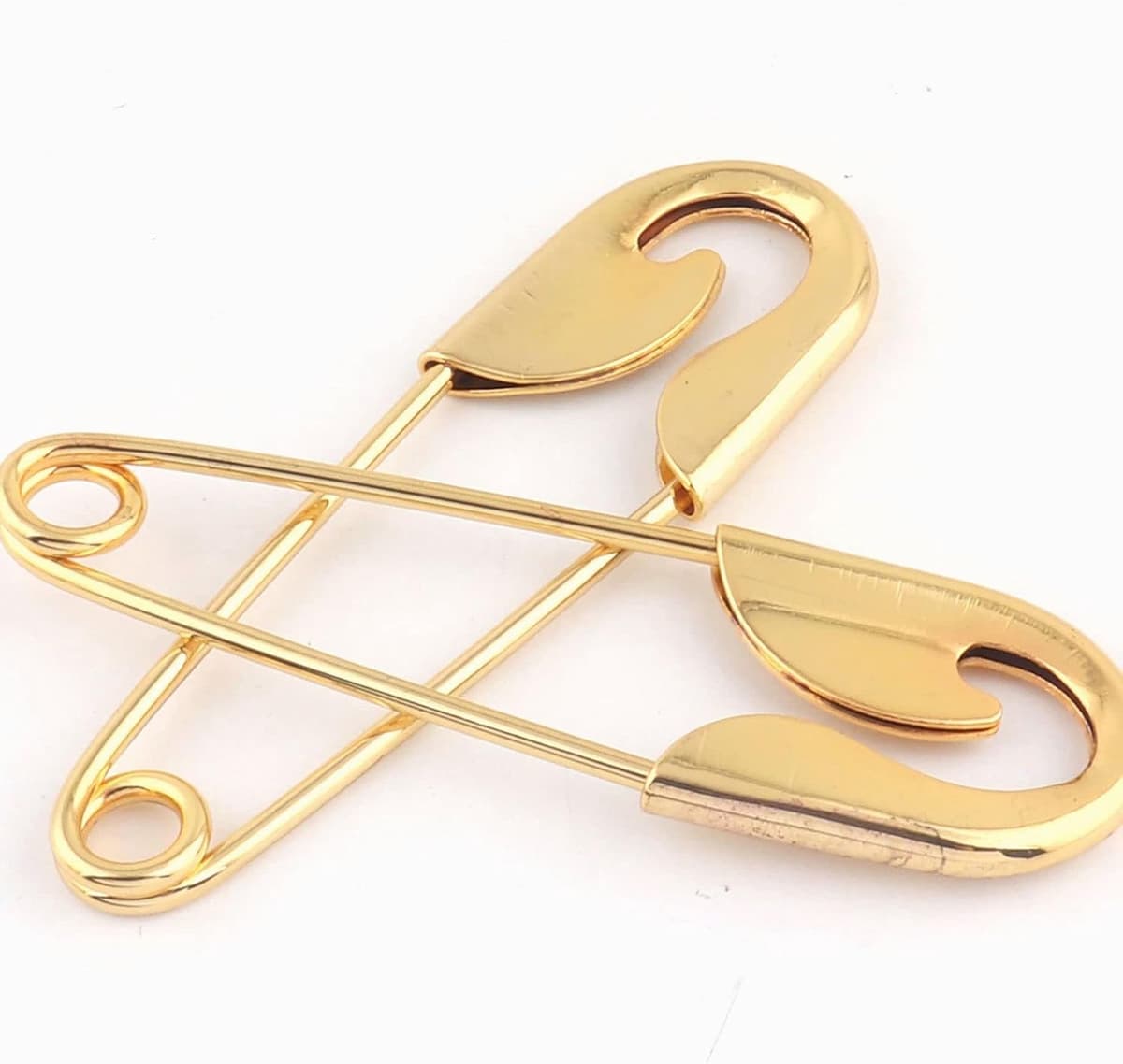 Wasknijpers, veiligheidsspelden, 10 stuks groot formaat 100 mm gouden veiligheidsspelden, doe-het-zelf naaigereedschap accessoire grote metalen gesppennen for sjaal dekens rokken gebreide stoffen amba — afbeelding 1