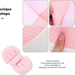 1set Zwangerschapssteun Kussen Materniteit Kussen Voor Zijdelings Slapen Rugondersteuning Voor Zwangere Vrouwen Ademend Comfortabel Met Extra — thumbnail 4