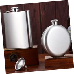 1set Rvs Heupfles Set Met Trechter Capaciteit Voor Whisky Alcohol Drank Draagbare Lekvrije Flessen Van Voedselveilige Staal Voor Feestjes — thumbnail 4