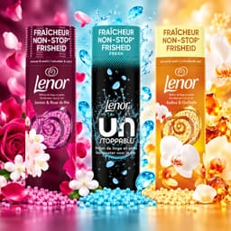 Lenor Geurbooster Geurparels Voordeelset – 3 x 240 g – Jasmin & Rose de Mai, Unstoppables Fresh & Ambre & Orchidée — thumbnail 2