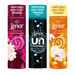Lenor Geurbooster Geurparels Voordeelset – 3 x 240 g – Jasmin & Rose de Mai, Unstoppables Fresh & Ambre & Orchidée — thumbnail 1