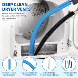 Reinigingsset voor drogers en ventilatiekanalen - Effectieve verwijdering van pluis en vuil, ideaal voor onderhoud en veiligheid — thumbnail 4