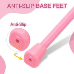 1 stuks roze fietsstandaard 14 inch van legering, zijstandaard voor kinder- en tienerfietsen, inclusief montageplaat, gereedschap en moeren — thumbnail 3