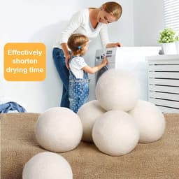 Drogerballen, drogerballen van natuurlijke wol, drogerballen voor de wasdroger, set van 12, droogballen van 100% pure - ShopVlot — thumbnail 5