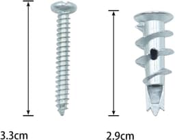 50 sets zinklegering zelfborende gipsplaten ankers met schroeven zilver — thumbnail 2