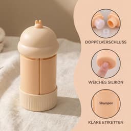 4 stuks siliconen reisflessen 240 ml, navulbaar, lekvrij, voor vliegtuigen, reiscontainers voor shampoo, crème, vloeistoffen en lotion, 4 stuks — thumbnail 4