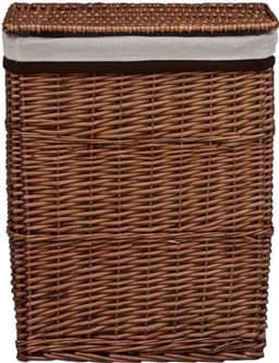 Wasmand – Wasbox – Wassorteerder – Opbergmand – Waszak – Handgevlochten Wilgentakken – Ruime Inhoud 43x34x57,5 cm — thumbnail 4