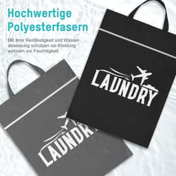 Waszakken, klein met ritssluiting, waterdichte waszak voor fitness, 46 x 58 cm, waterdichte waszak, reizen, opvouwbare reistas, vuile was — thumbnail 4