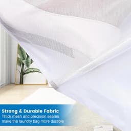 Waszakken - 90*90cm Waszak Groot - 1 set van 2 stuks - Waszak Wasmachine - Laundry bag - Waszakken - Wit — thumbnail 4