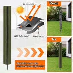 Rotating Clothesline Bescherming - Waterdichte 420D Oxford Stof Cover met Rits en Trekkoord voor Buitenkledinglijn en Tuinparasol, Ideaal voor Buitengebruik — thumbnail 1