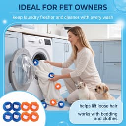 Herbruikbare Haarballen voor Wasmachine, 8 Stuks — thumbnail 4