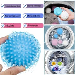12 Stuks Herbruikbare Droogballen voor Wasmachine — thumbnail 4