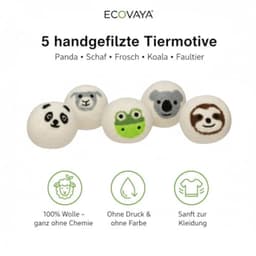 Set van 5 Herbruikbare Droogballen met Diermotieven — thumbnail 4