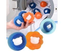 10 stuks dierenhaarverwijderaar voor wasmachine, drogerballen, kattenhaarvanger, hondenhaarverwijderaar, wasballen voor wasdroger, herbruikbare lint ballen, anti-winding, pluisbal voor
