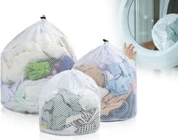 Set van 3 Herbruikbare Wasnetten voor de Wasmachine – Coarse Mesh, Diverse Maten 30x40, 40x50 en 50x60 cm, Ideaal voor Kleding en Delicate Stoffen — thumbnail 1