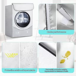 Hoesje voor wasmachine en droger voor buitengebruik, waterdicht, dikke wasmachinehuls, betere binnenkant, UV-bestendig, stofafweerend — thumbnail 2