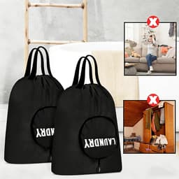 Vouwbare Waszak 48 x 51 cm, Waterdichte Tas voor Vuile Was, Ideaal voor Reizen, Kamperen en Fitness — thumbnail 2