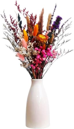 Gedroogde bloemen, 45 cm, natuurlijke gedroogde bloemen, tafeldecoratie, gedroogde bloemen, decoratie, voor huis, arrangement bruiloft, kantoor, decoratie, woonkamer, slaapkamer — thumbnail 1