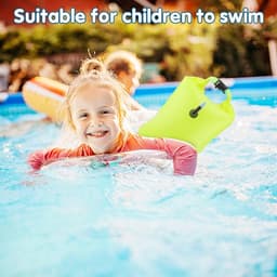 Vlotter Droog Zak, 20L Wild Swimming Float en Waterdichte Telefoonhoes,Opblaasbare Droge Tas,Voor Open Water Zwemmen Sport Kajakkers Triatleten Zwemmer Snorkelaars,Zwembel Zichtbaar (Geel) — thumbnail 3