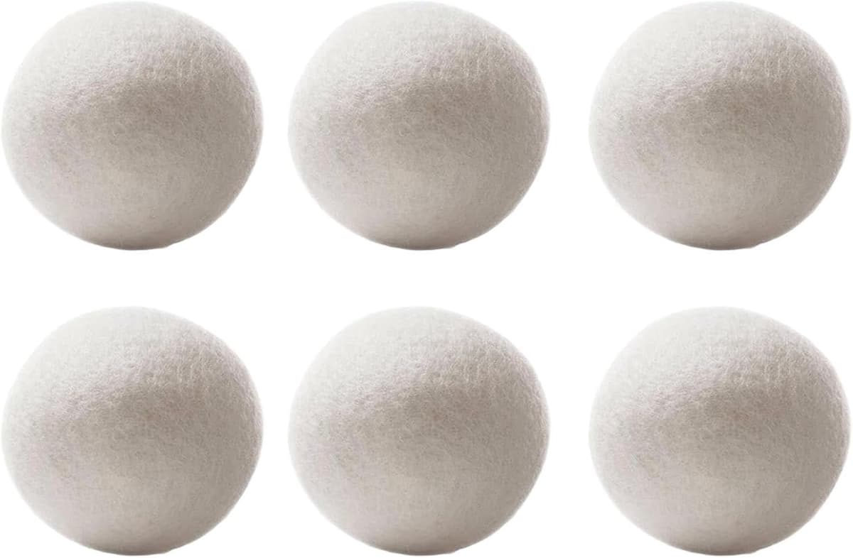 Wasdrogerballen, wollen droger ballen Static & Rimples Reducer Set van 6 Anti -statische stofverzachting en herbruikbare droogballen voor wasserette — afbeelding 1