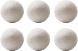 Wasdrogerballen, wollen droger ballen Static & Rimples Reducer Set van 6 Anti -statische stofverzachting en herbruikbare droogballen voor wasserette — thumbnail 1