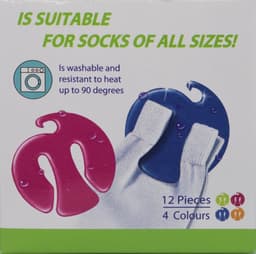 Sokklemmen – 12 Stuks – Clip voor sokken – Sockclips – Sokken Wassen — thumbnail 1