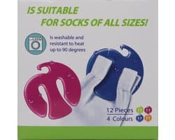 Sokklemmen – 12 Stuks – Clip voor sokken – Sockclips – Sokken Wassen