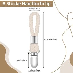 8 stuks hanger voor handdoeken handdoekklemmen handdoekklemmen handdoekklem hanger met lussen zijn geschikt voor huizen kasten en badkamers — thumbnail 3