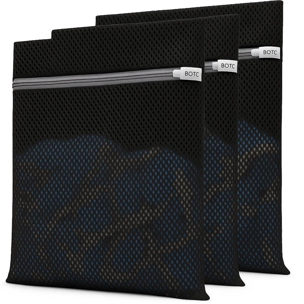 BOTC Waszakken - Wasnetten - Set van 3 - 30x40cm - Bescherm je Wasgoed en Wasmachine - Zwart — afbeelding 1