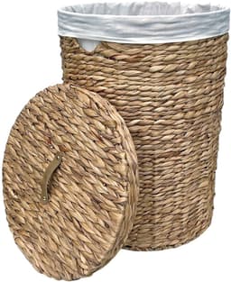 Lavandoux - Wasmand met Deksel - Waterhyacint - Naturel - M: Ø35 x H50 cm — thumbnail 4