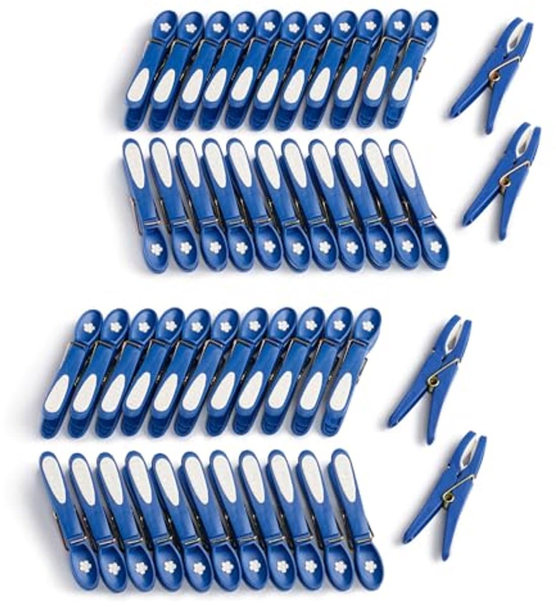 culiclean Knijpers bloem (48 stuks klassiek blauw-wit) Premium wasknijpers — afbeelding 1