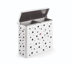 WESCO Wasmand Duo 2 met Inzet | 64 Liter | Duo Wasbox (2x32 Liter) | Metaal - Mat wit | Waskorf — thumbnail 2