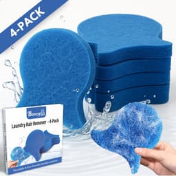 Boncy® Drogerballen 4 stuks Blauw - Droger Ballen Haarverwijderaar voor Wasdrogers & Wasmachine - Haarvanger Wasbollen - Anti Haar Droogballen - Wasdrogerballen - Wasballen Pluizenverwijderaar Huisdieren Wasmachine Pluis Wasbol — thumbnail 1