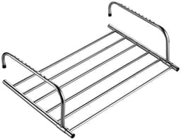 Opvouwbaar droogrek voor kleding - Multifunctioneel voor achter deuren, trappen of balkons - Telescopische droogstok voor kleding - Kledingrek - Roestvrij staal - 40 x 37,5 x 19 cm — thumbnail 1