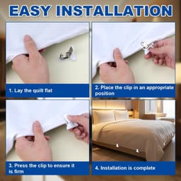 8 stuks Dekbedpinnen - Bed Sheet Holders - Quilt Clips - Dekbedovertrek Clips - Attachment Comforter - Quilt Fixing Clips - Om rommelige lakens te organiseren — thumbnail 4