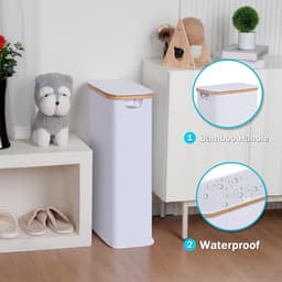 Opvouwbare Wasmand met Deksel - Ruimtebesparende Wasmand voor Kleine Ruimtes — thumbnail 4