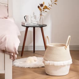 Katoenen Touw Wasmand - Multifunctioneel - 1 stuk - Boho Decoratie - 30x40 cm — thumbnail 2