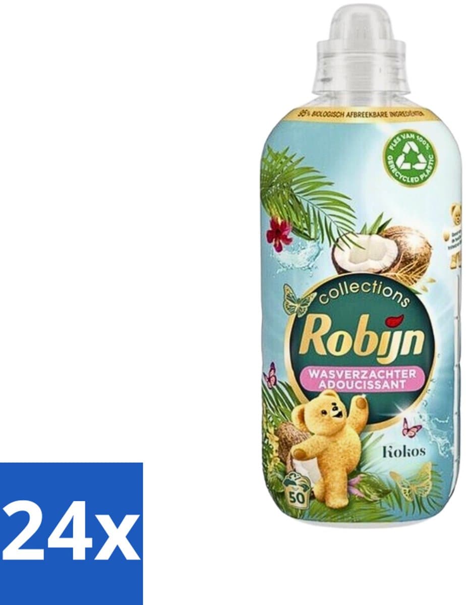 Robijn Collections - Wasverzachter - Kokos - 1,25L - 50 Wasbeurten - Voordeelverpakking - 24 stuks — afbeelding 1