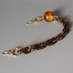 Telefoon - Sieraad - Hanger - Gsm - Ketting - Pols - Koord - Kralen - Handtas - Bruin — thumbnail 1