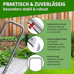 50 Grondankers 200 x 25 x Ø 3,8 mm - Verzinkt en Gehard Koolstofstaal voor Tuin en Camping — thumbnail 2