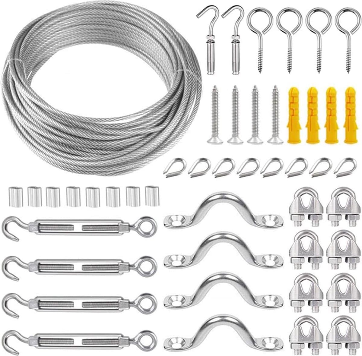 Goodivery ® Roestvrij Stalen Kabelset voor Klimplanten en Lichtophanging, 30 m — afbeelding 1