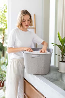 Curver Softex Wasmand met Deksel 56L + Wasmand 45L - Taupe — thumbnail 3